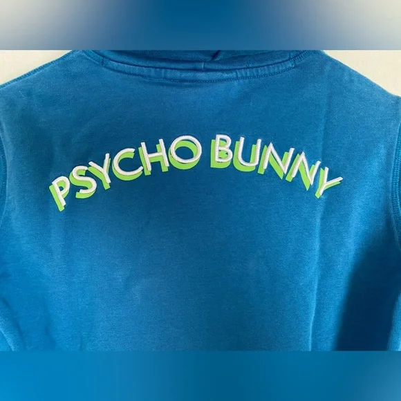 Psycho Bunny Hoodie Sweater Embroidered Size Small 7/8 Cotton Pullover - Picture 4 of 6